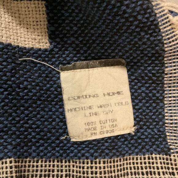 VTG VINTAGE COMING HOME CHRISTMAS SANTA CLAUS AFGHAN THROW TAPESTRY 48x60 - Picture 7 of 8